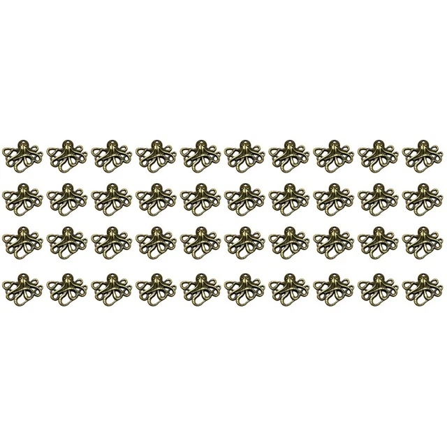 40 Stücke Krake Charms Antike Tibetische Legierung Meer Tier Metall Charme Anhän