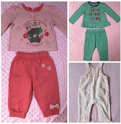 Me To You Tu George Baby Girl outfit set dungarees 3-6 months
