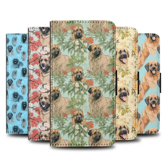 Flip Case For Samsung Galaxy|Cute Leonberger Puppy Dog Canine Pattern #A2