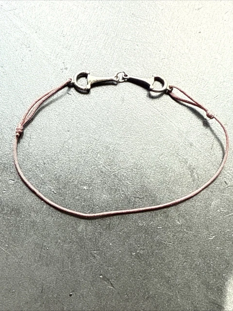 Bracelet Gourmette En Argent Massif 925 – Perles De Sugilite, Ancien, Occasion