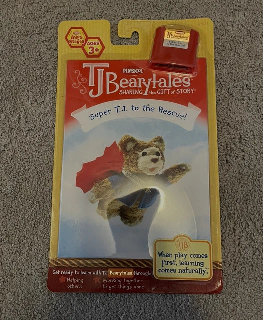TJ Bearytales Playskool Book and Cartridge New Super TJ To The Rescue