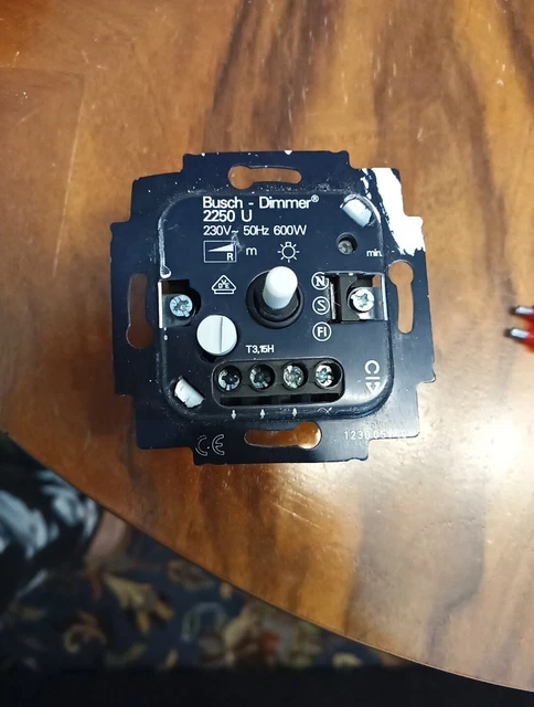 BUSCH-JAEGER DREHDIMMER DIMMER 2250U Einsatz 60-600 Watt Druck