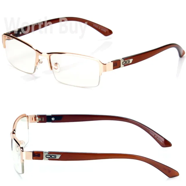 New WB Mens Womens Clear Lens Frame Glasses Designer Fashion Optical RX Half Rim