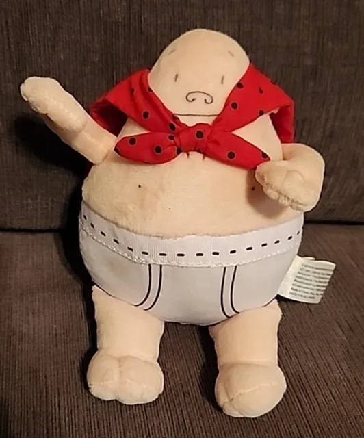 Captain Underpants 8 Inch Soft Plush Toy Stuffed Figure Doll 2002 