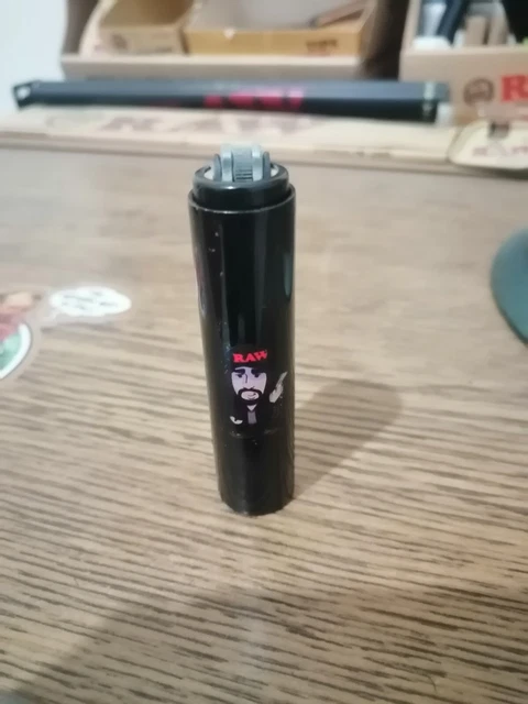 briquet lighter mini clipper RAW with case/étui metal mini josh black