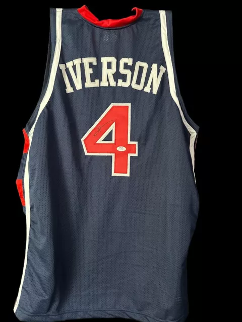 Allen Iverson Signed  Custom USA Jersey (PSA)