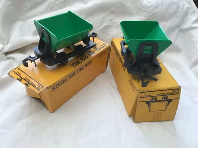 Triang O Gauge Big Big Train Rv273 Pair Of Green Tippers - Boxed