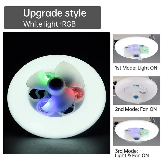 Actualiza tu espacio vital con ventilador de 40 W y lámpara combinada de luz E27 de 7 W
