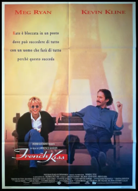 FRENCH KISS Manifesto Film 2F Poster Originale Cinema LAWRENCE KASDAN MEG RYAN