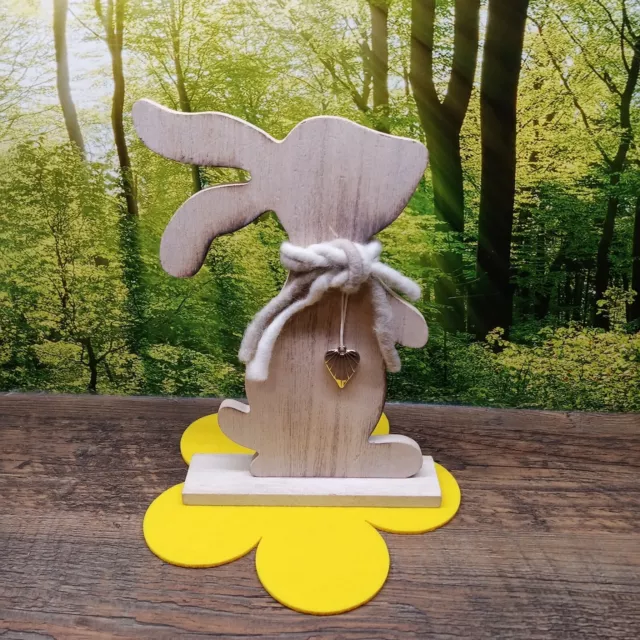 Süßer Osterhase niedliches Häschen aus Holz Dekofigur Hase Ostern Deko Figur MDF