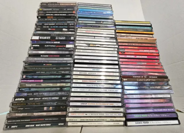 Wholesale Music CD Lot of 100+ Popular Hits Pop Indie Alt Sheeran Adele Jackson