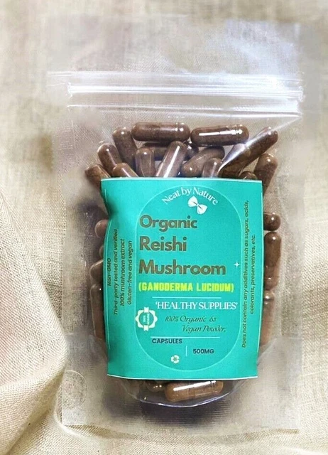 Reishi - 100% Organic Extract - 60 Capsules GF [ Mood & Focus Regulation ]