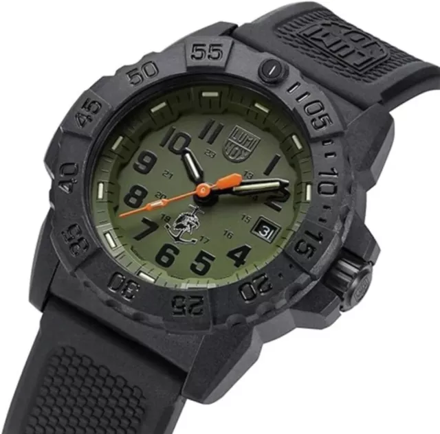 Luminox Navy Seal Green Dial Men's Dive Watch - XS3517NQSET - 200m Carbonox Case