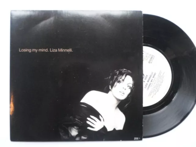 Liza Minnelli Losing My Mind 7" Epic ZEE1 EX/EX 1989 picture sleeve, Losing My M