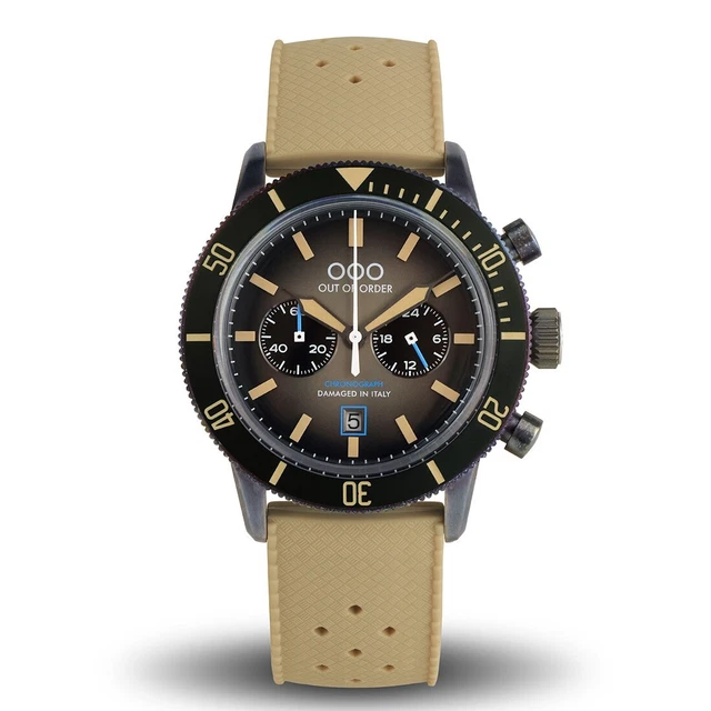 Montre Homme Out Of Order Casanova Quartz Suisse, Acier Noir/gris, 44mm - Neuve Avec Boîte