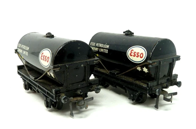 Hornby Dublo 4680 D1 Short Tank Wagons Esso Oo Gauge 2