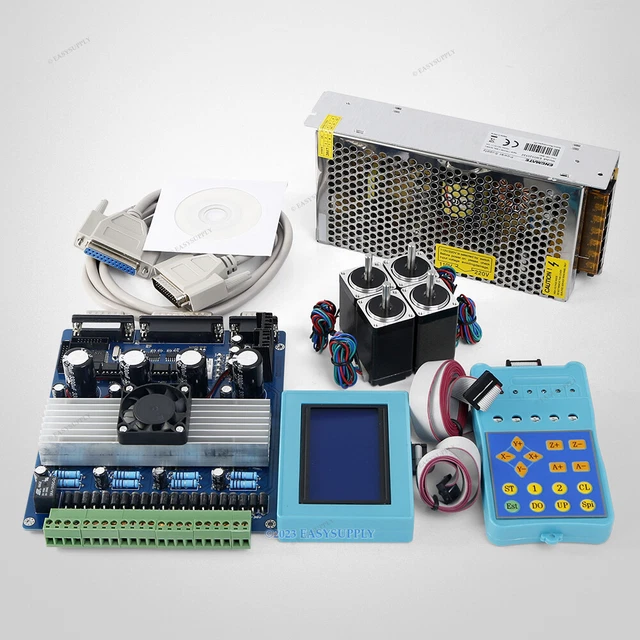 ENGMATE 4 AXES CNC Kit TB6560 Carte Driver Nema11 13oz-in Moteur 12V ...