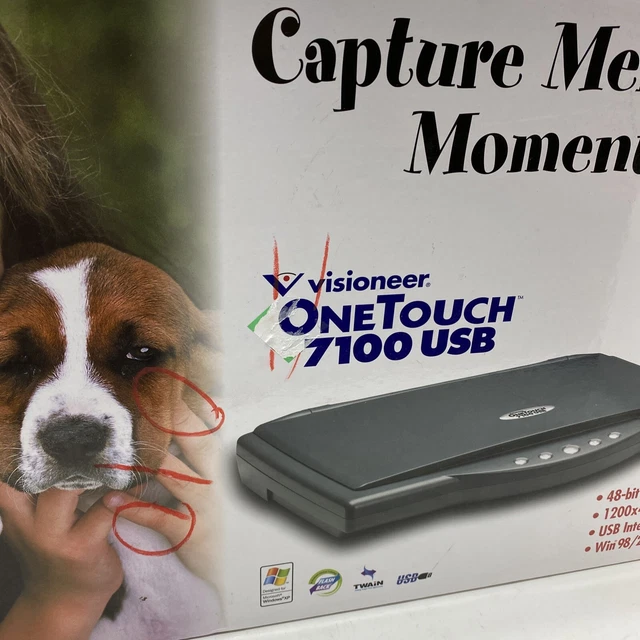 Visioneer OneTouch 7100 Flatbed Scanner usb 1200x4800