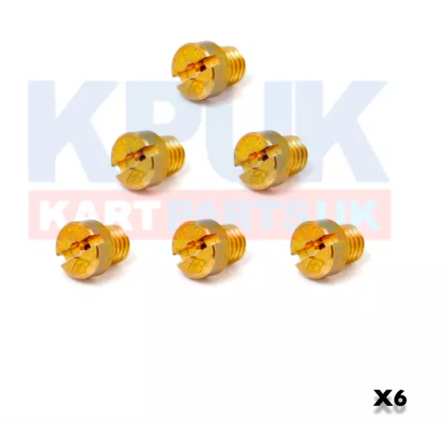 Kart Rotax Main Jets Pack of 6 x 155 - 168 Genuine Dellorto Kart Parts UK