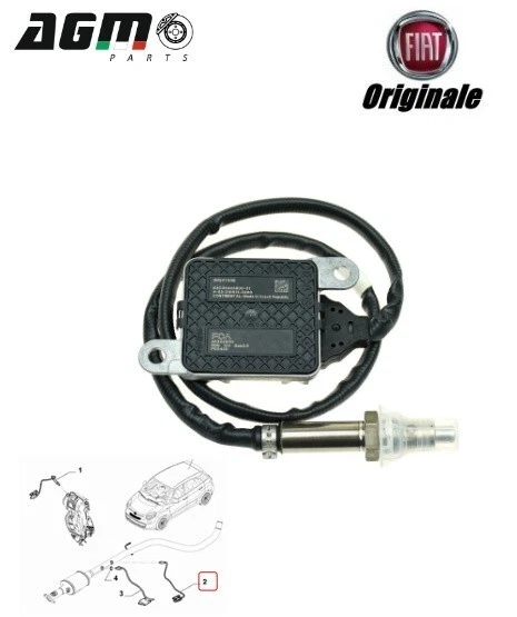 Capteur NOx 46344800 Pour Fiat 500L, Doblo, Fiorino, Qubo - Compatible Sns0793b, A3c03443900-01 - 4