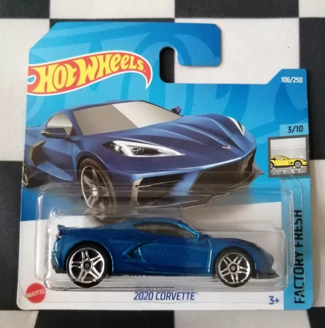 2022 Hot Wheels 2020 Corvette Factory Fresh Short Card 106/260 #3/10