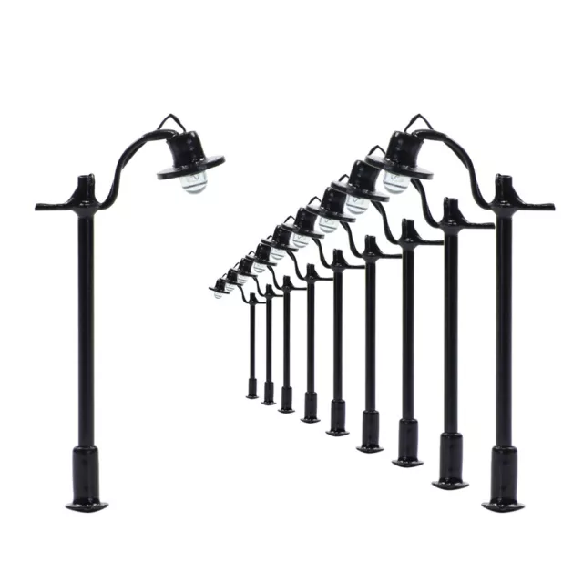 L004 10pcs Model Railway Lamppost N scale 1:150 Street Lights Lamps 4cm 12V