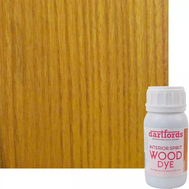 dartfords Standard Yellow Interior Spirit Based Wood Dye 230ml Bottle