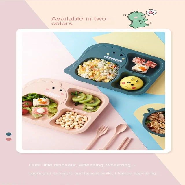 Plato de alimentación para bebés niños bandeja de almacenamiento de platos para verduras plato de frutas bandeja de alimentos