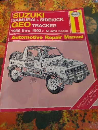 1986 thru 1993 Suzuki Samurai & Sidekick, Geo Tracker Repair Manual