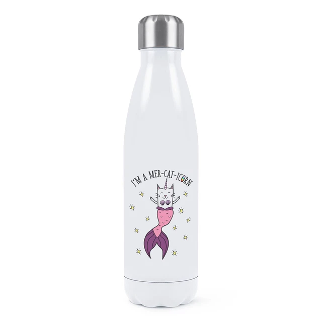 Gourde Isotherme 500ml 'Coco The Rainbow Caticorn' - Design Chat Licorne - Neuf