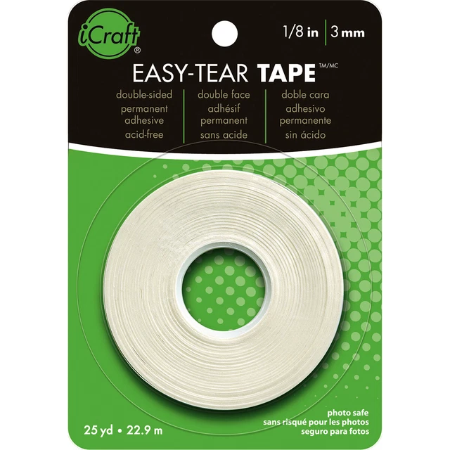 Paquete de 4 cintas iCraft Easy-Tear-.125"X25yd -3373