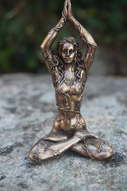 JINGLING Mère Earth Gaia Déesse, Gaia Green Terre Mère Nature Déesse Te Fiti Statue, Couleurs Vives Maison Et Jardin Figurine Décorative 8x8x1.7cm