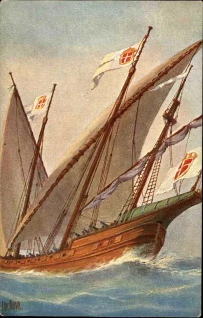 Schiffe ~1910 Marine Galerie Nr. 222 Schebecke Portugal 18. Jahrhundert Ship