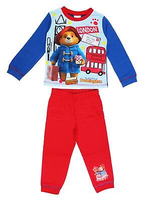 Boys Paddington Bear London Pyjama Set  Pjs Nightwear Size 18 Months-5 Years
