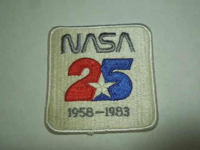 Vintage NASA 25 Year Anniversary 1958 to 1983 Embroidered Iron On Patch