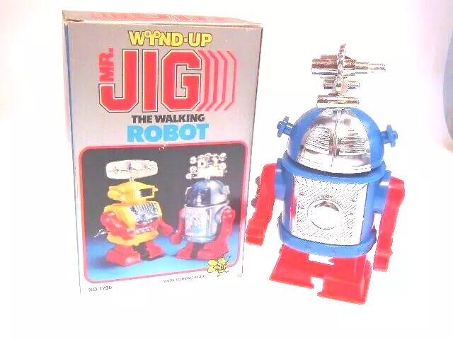 GSR "JIG THE WALKING ROBOT" HONG KONG, BLUE, like NEU/NEW/NEU++ VERY  GOOD BOX !