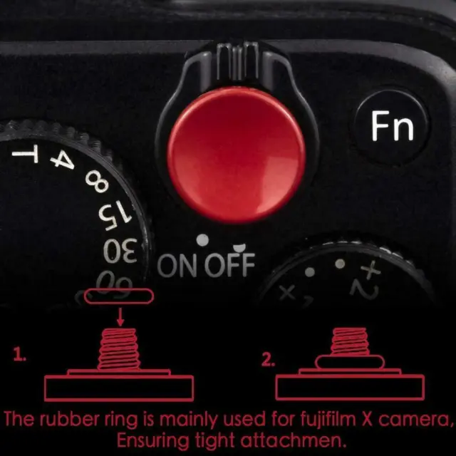 Metal Concave Camera Shutter Release With Gear For Fuji Fujifilm X1