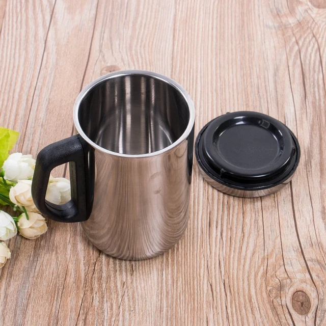 Travel Coffee Mug Stainless Steel Lid Tea Drink Tea Cup Handle Double Wall 10 Oz