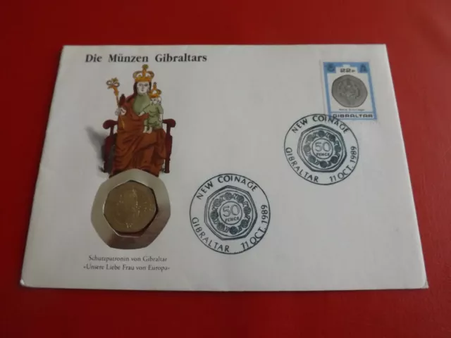 * Numisbrief 1989 * Die Münzen Gibraltars * mit 20 Pence (ALB20)