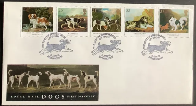 GB 1991 Dogs fdc Crufts Birmingham shs Unaddressed