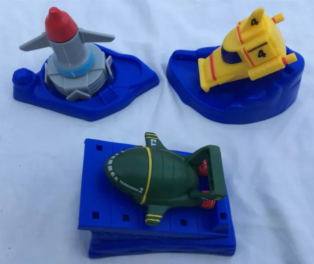 Gerry Anderson's Thunderbirds Pull-Back Friction Vehicles x3