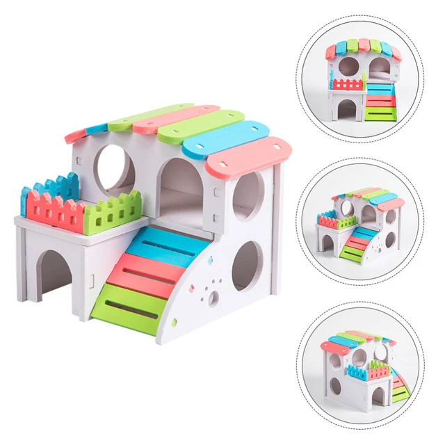 Labyrinthe En Bois Pour Hamster - Tunnel De Jeu Et Maison D'activité Pour Chinchilla, Furet, Lapin, Petit Rongeur