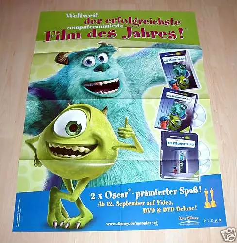 Filmposter A1 Die Monster AG Neu Plakat Disney Pixar