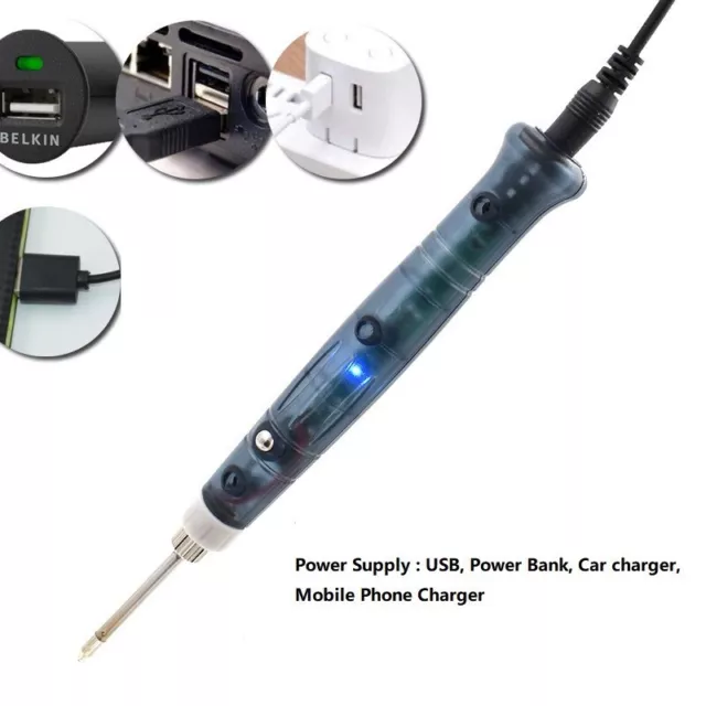Fer �� souder USB efficace avec indicateur lumi��re outil de chauffage durable