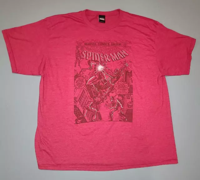 Mad Engine Marvel Amazing Spiderman 2012 Red Graphic T-Shirt Mens Size XXL