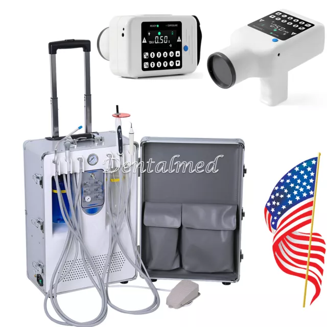Portable Dental Delivery Unit + Curing Light + Scaler + Dental X-Ray Machine