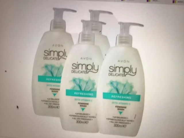 X 4 Avon Simply Delicate Intimate  Women Feminine Care  Refreshing 300ml