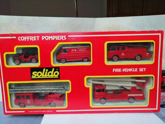 Coffret Pompiers TootsieToy USA Véhicules Blister #1747 - Miniatures Moulées