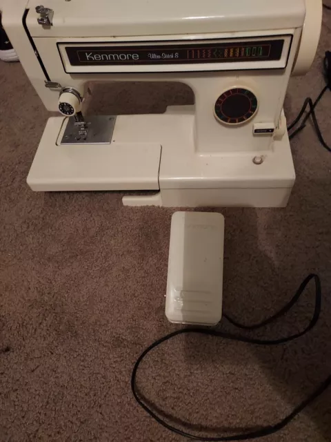 UNTESTED VINTAGE KENMORE Ultra-Stitch 8 Sewing Machine Foot Pedal & Power  Cord $25.50 - PicClick