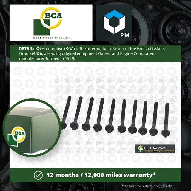 Bulloni Testa Cilindro adatti a RENAULT KANGOO 1.2 1997 Kit BGA 7700107044 Nuovi